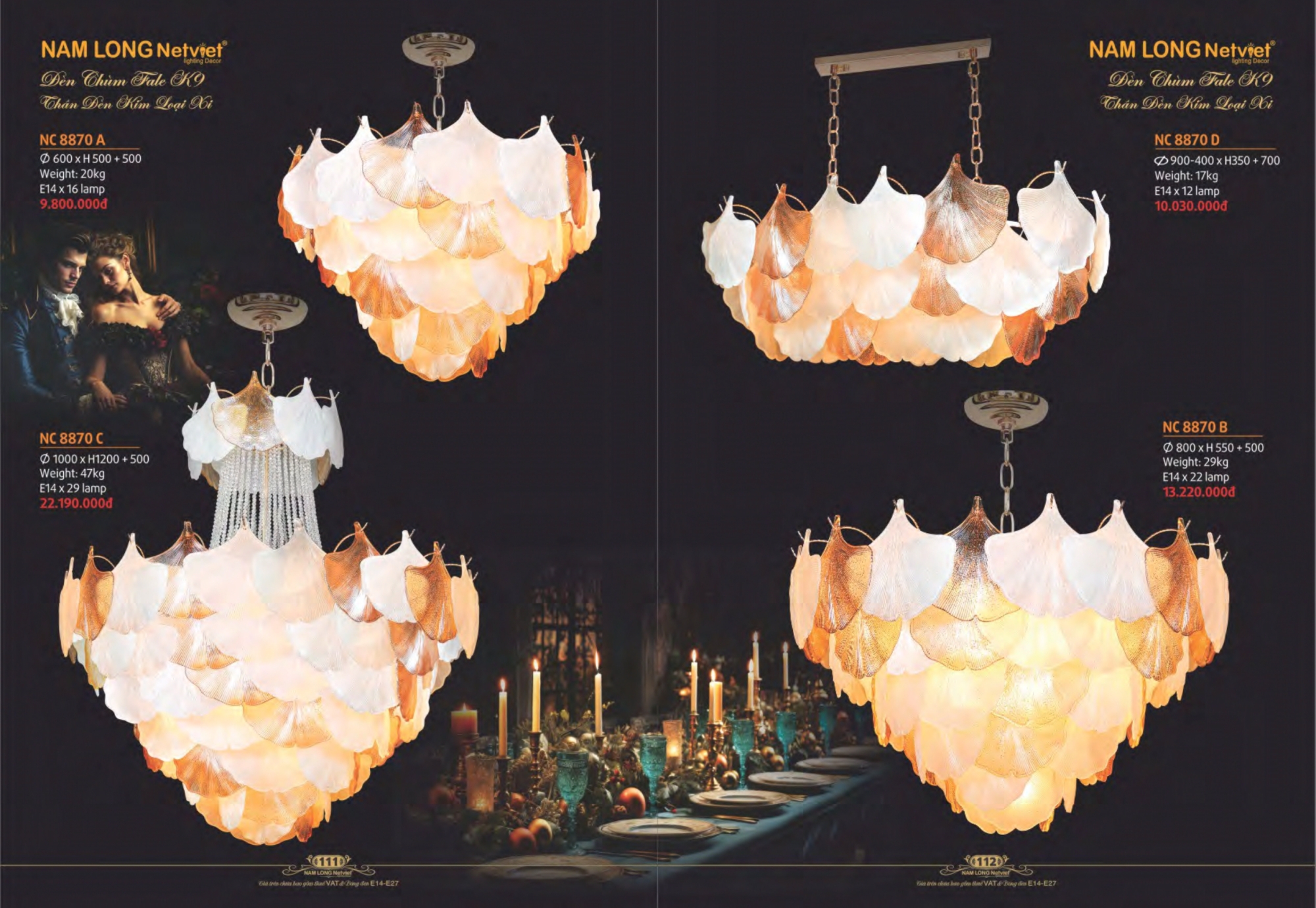 Bảng giá đèn trang trí Nam Long